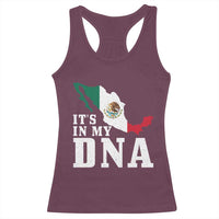 It's in My DNA Mexican Proud Hispanic Gift Mexico Flag Racerback Tank Top