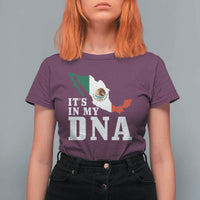It's in My DNA Mexican Proud Hispanic Gift Mexico Flag T Shirt For Women