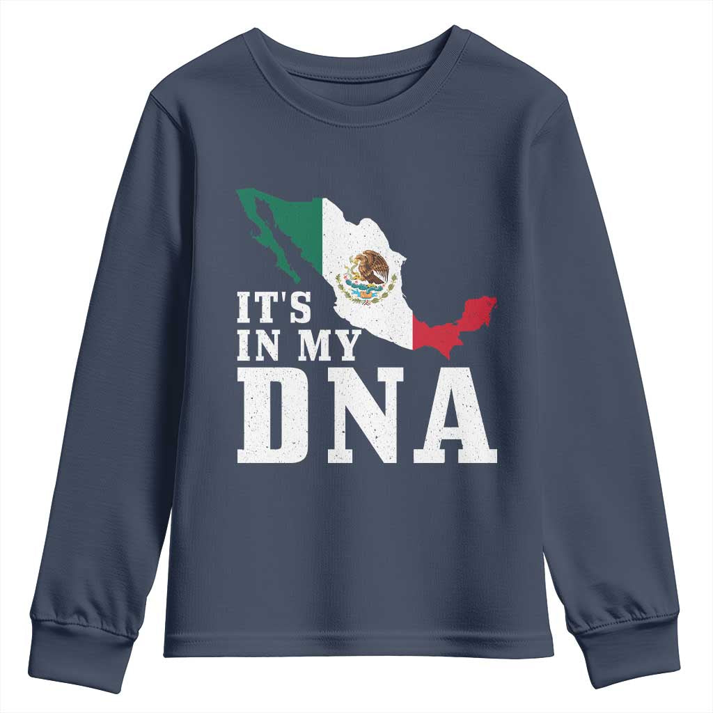 It's in My DNA Mexican Proud Hispanic Gift Mexico Flag Youth Sweatshirt