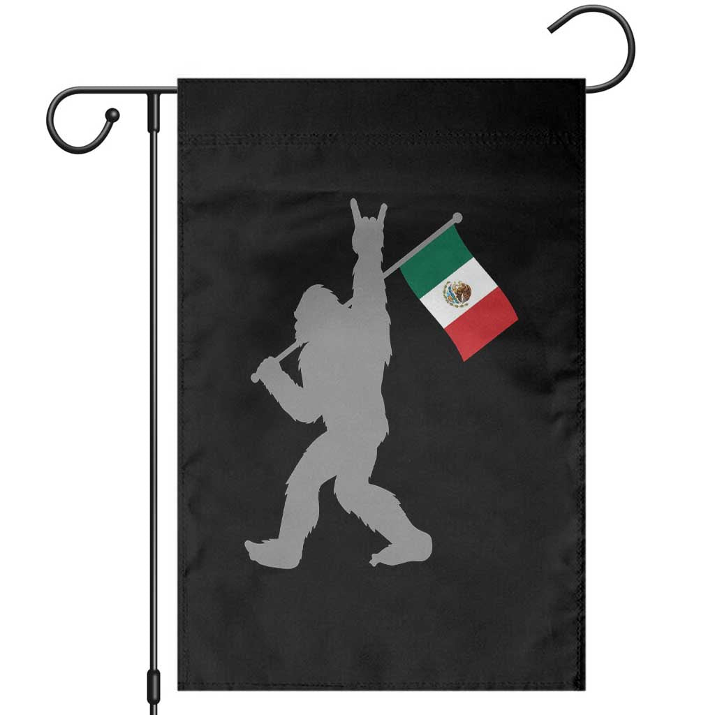 Bigfoot Rock On Hold Mexico Flag Sasquatch Believers Garden Flag
