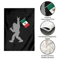 Bigfoot Rock On Hold Mexico Flag Sasquatch Believers Garden Flag
