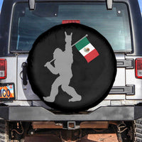 Bigfoot Rock On Hold Mexico Flag Sasquatch Believers Spare Tire Cover