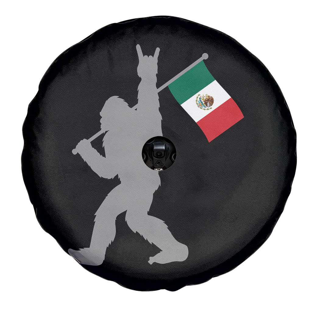 Bigfoot Rock On Hold Mexico Flag Sasquatch Believers Spare Tire Cover