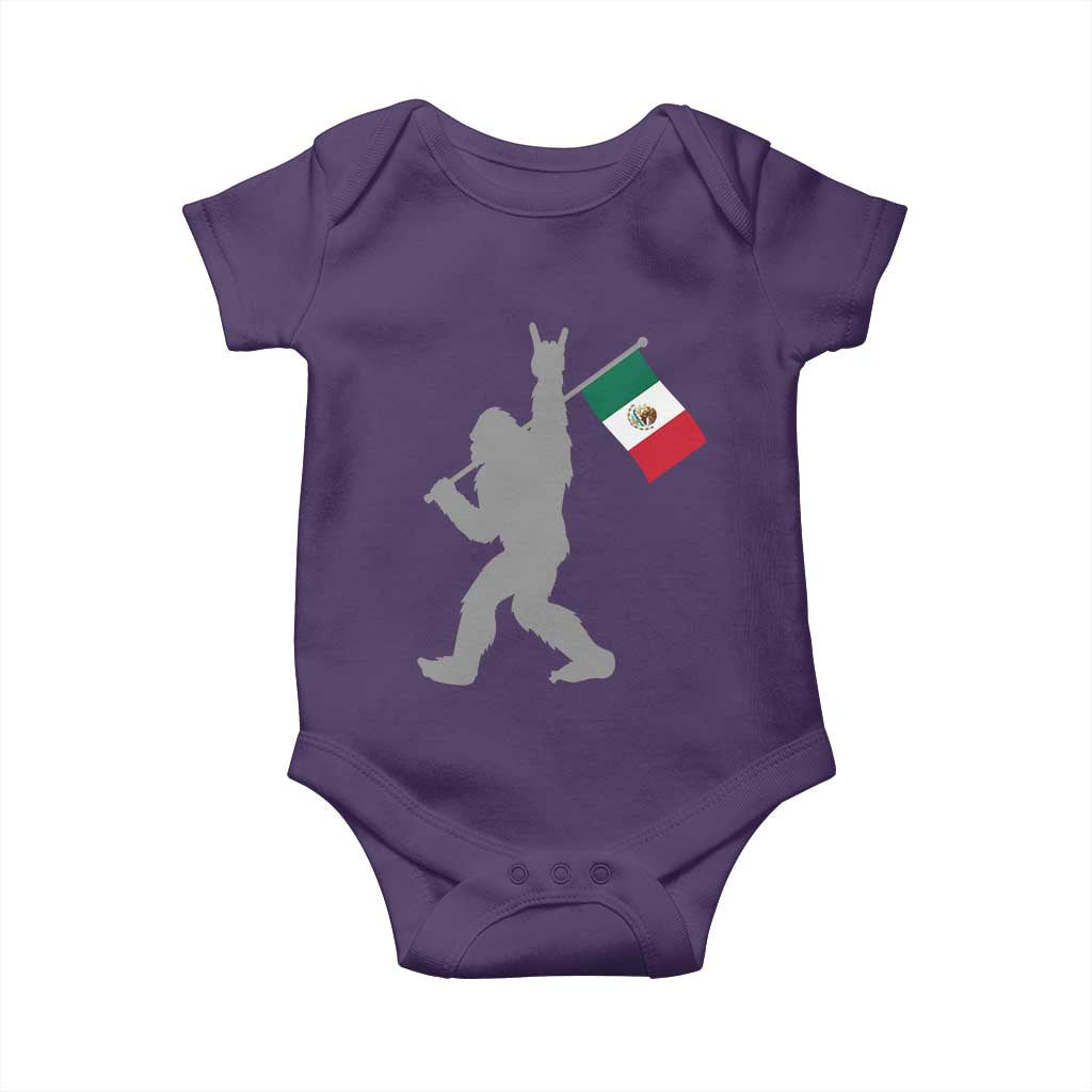 Bigfoot Rock On Hold Mexico Flag Sasquatch Believers Baby Onesie