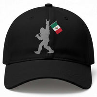 Bigfoot Rock On Hold Mexico Flag Sasquatch Believers Baseball Cap