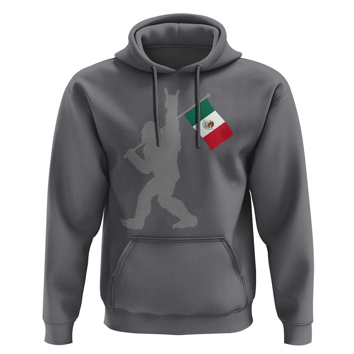 Bigfoot Rock On Hold Mexico Flag Sasquatch Believers Hoodie