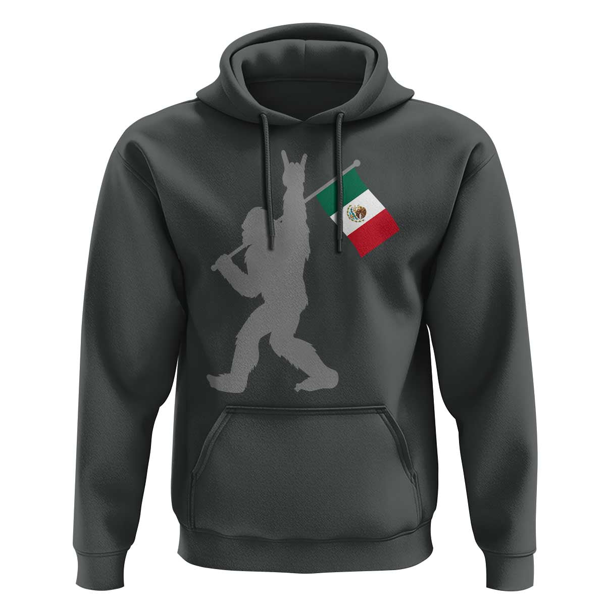 Bigfoot Rock On Hold Mexico Flag Sasquatch Believers Hoodie