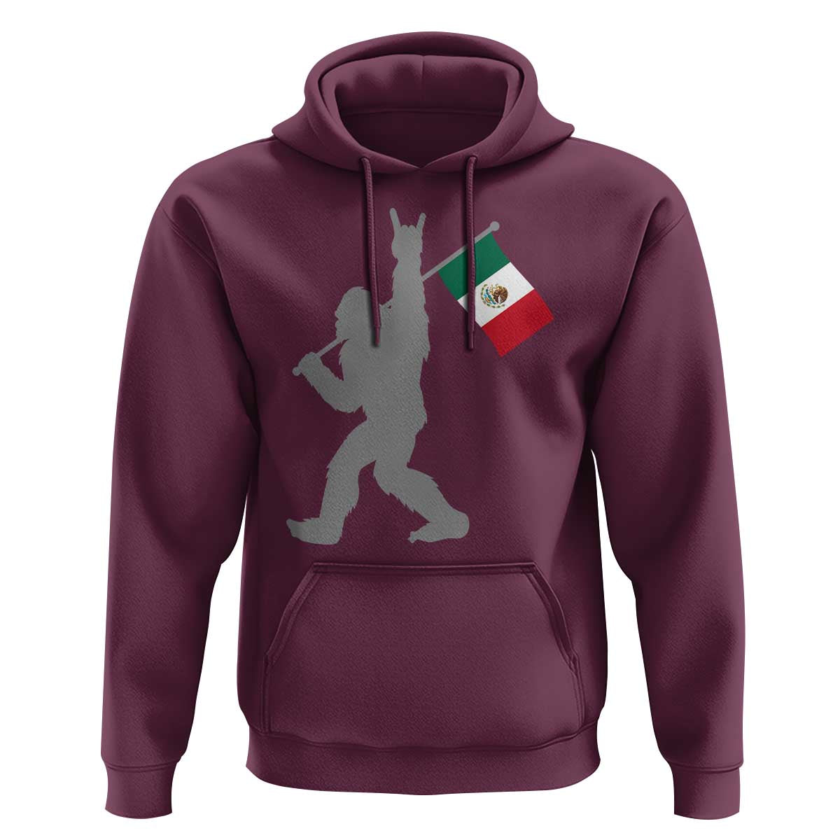 Bigfoot Rock On Hold Mexico Flag Sasquatch Believers Hoodie