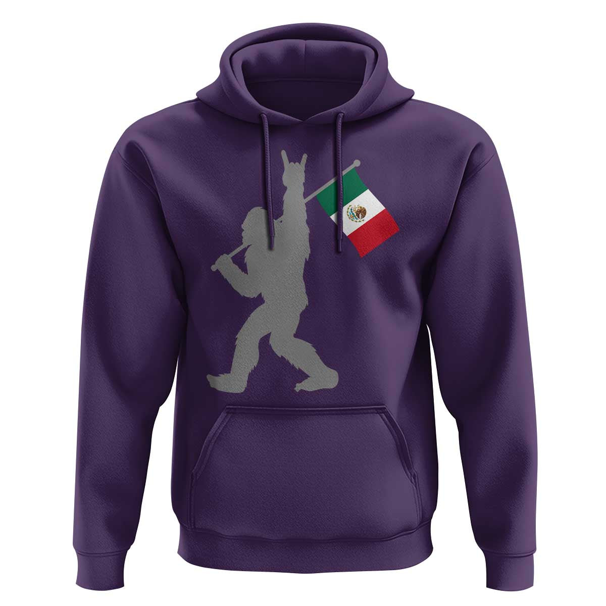 Bigfoot Rock On Hold Mexico Flag Sasquatch Believers Hoodie