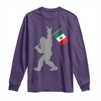 Bigfoot Rock On Hold Mexico Flag Sasquatch Believers Long Sleeve Shirt
