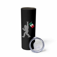 Bigfoot Rock On Hold Mexico Flag Sasquatch Believers Skinny Tumbler
