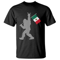 Bigfoot Rock On Hold Mexico Flag Sasquatch Believers T Shirt