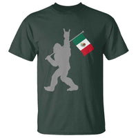 Bigfoot Rock On Hold Mexico Flag Sasquatch Believers T Shirt