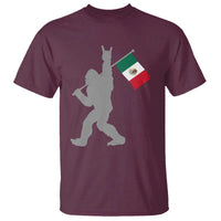 Bigfoot Rock On Hold Mexico Flag Sasquatch Believers T Shirt