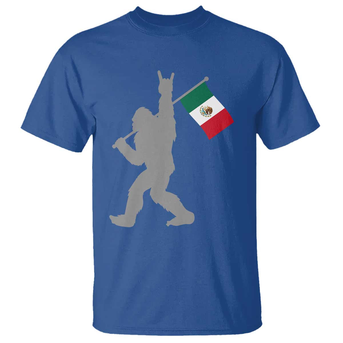 Bigfoot Rock On Hold Mexico Flag Sasquatch Believers T Shirt