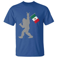 Bigfoot Rock On Hold Mexico Flag Sasquatch Believers T Shirt