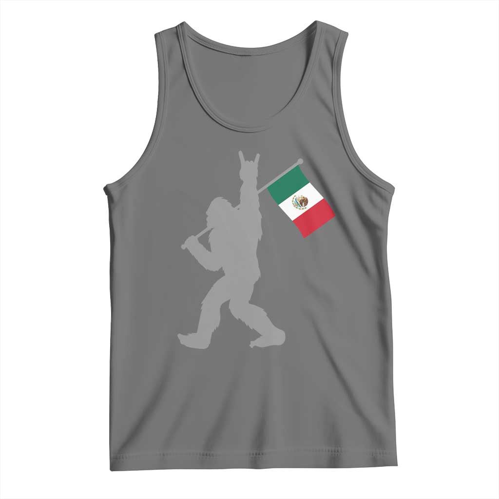 Bigfoot Rock On Hold Mexico Flag Sasquatch Believers Tank Top