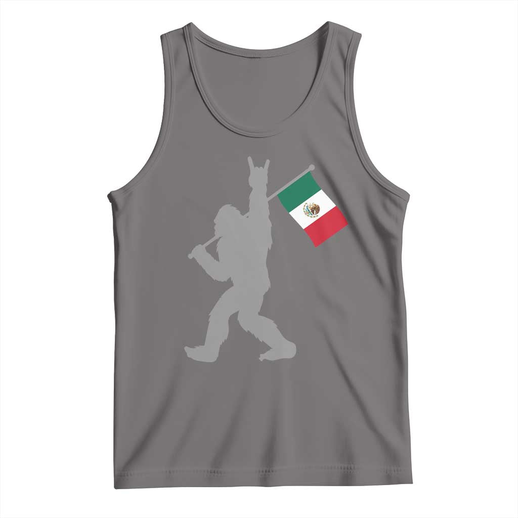 Bigfoot Rock On Hold Mexico Flag Sasquatch Believers Tank Top