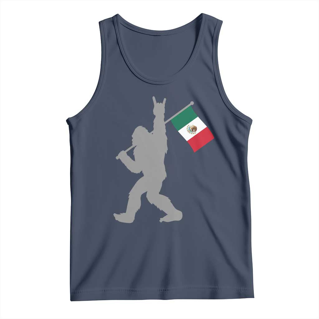 Bigfoot Rock On Hold Mexico Flag Sasquatch Believers Tank Top