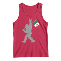 Bigfoot Rock On Hold Mexico Flag Sasquatch Believers Tank Top