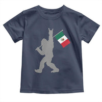 Bigfoot Rock On Hold Mexico Flag Sasquatch Believers Toddler T Shirt