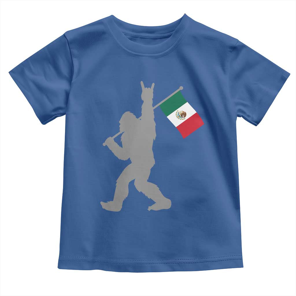 Bigfoot Rock On Hold Mexico Flag Sasquatch Believers Toddler T Shirt