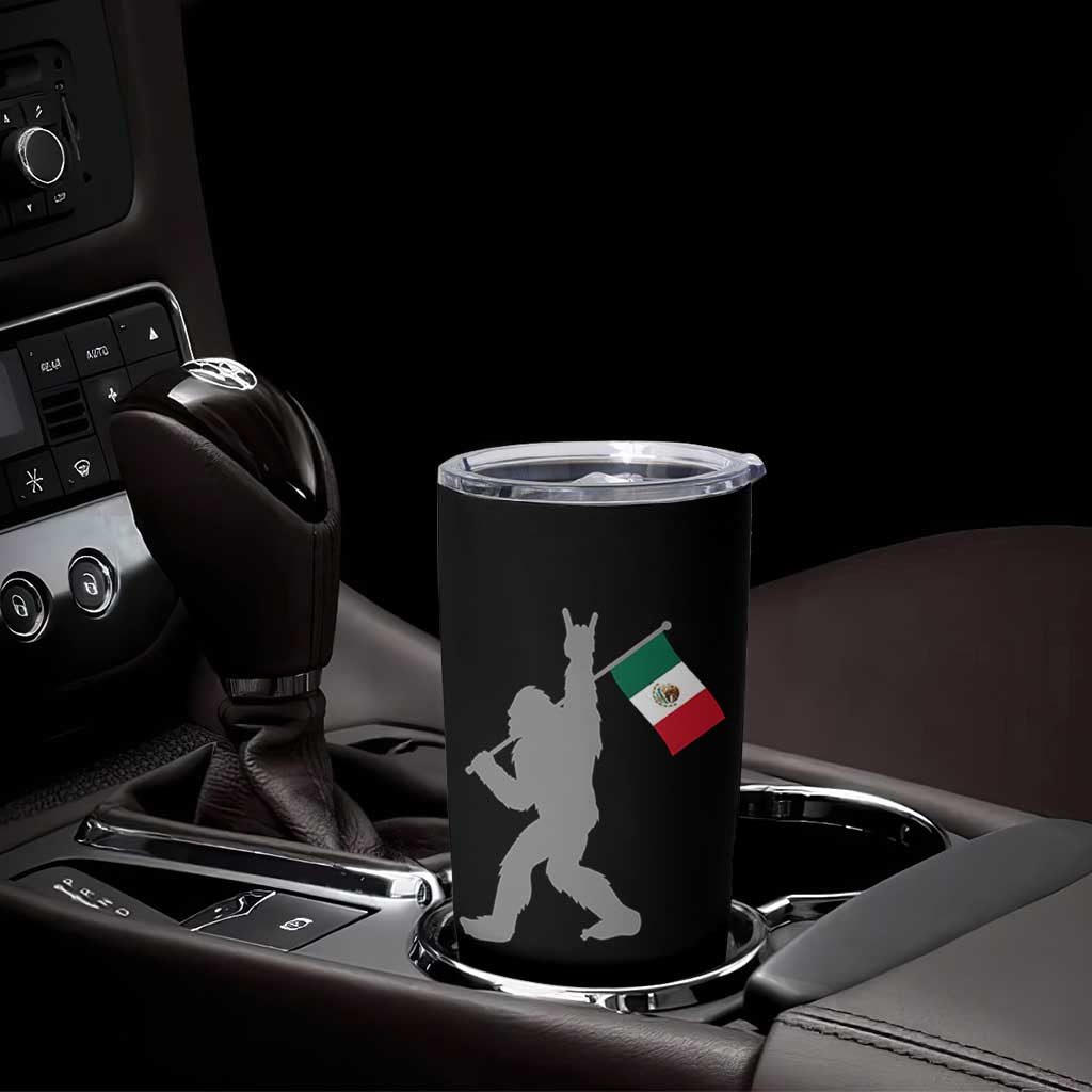Bigfoot Rock On Hold Mexico Flag Sasquatch Believers Tumbler Cup
