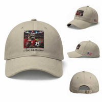 Norway Soccer Football Fan Norge Norwegian Flag Baseball Cap Funny Raccoon I Live Here Now