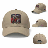Norway Soccer Football Fan Norge Norwegian Flag Baseball Cap Funny Raccoon I Live Here Now