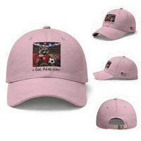 Norway Soccer Football Fan Norge Norwegian Flag Baseball Cap Funny Raccoon I Live Here Now