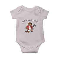 Off to Watch Canada Baby Onesie Patriotic Canadian Beaver Football Fan Gift