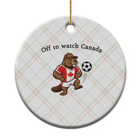 Off to Watch Canada Ceramic Ornament Patriotic Canadian Beaver Football Fan Gift