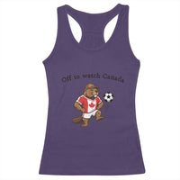 Off to Watch Canada Racerback Tank Top Patriotic Canadian Beaver Football Fan Gift