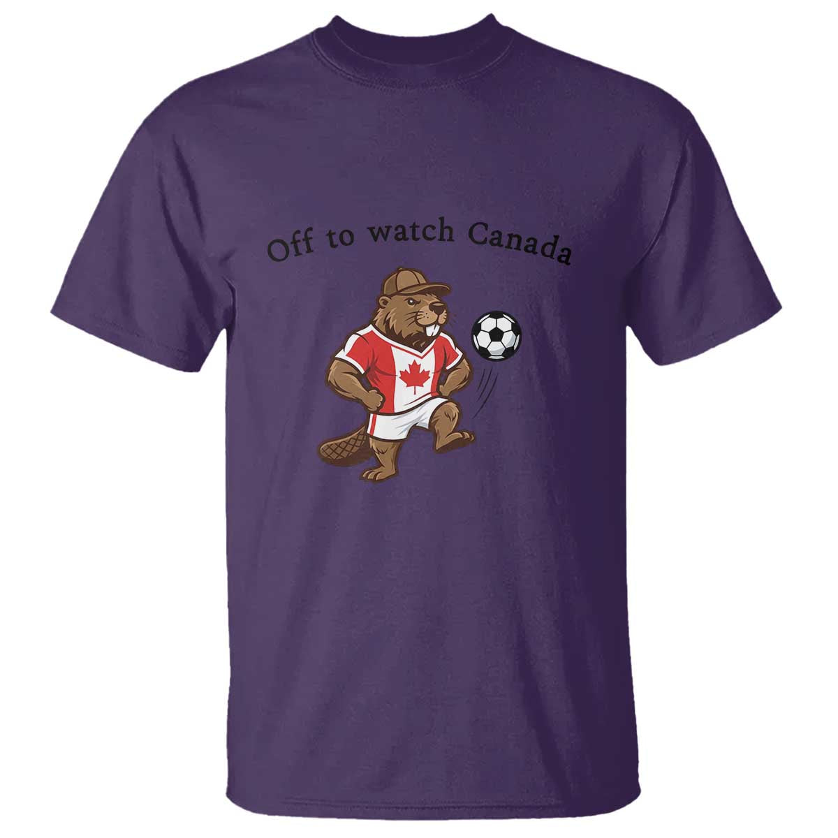 Off to Watch Canada T Shirt Patriotic Canadian Beaver Football Fan Gift