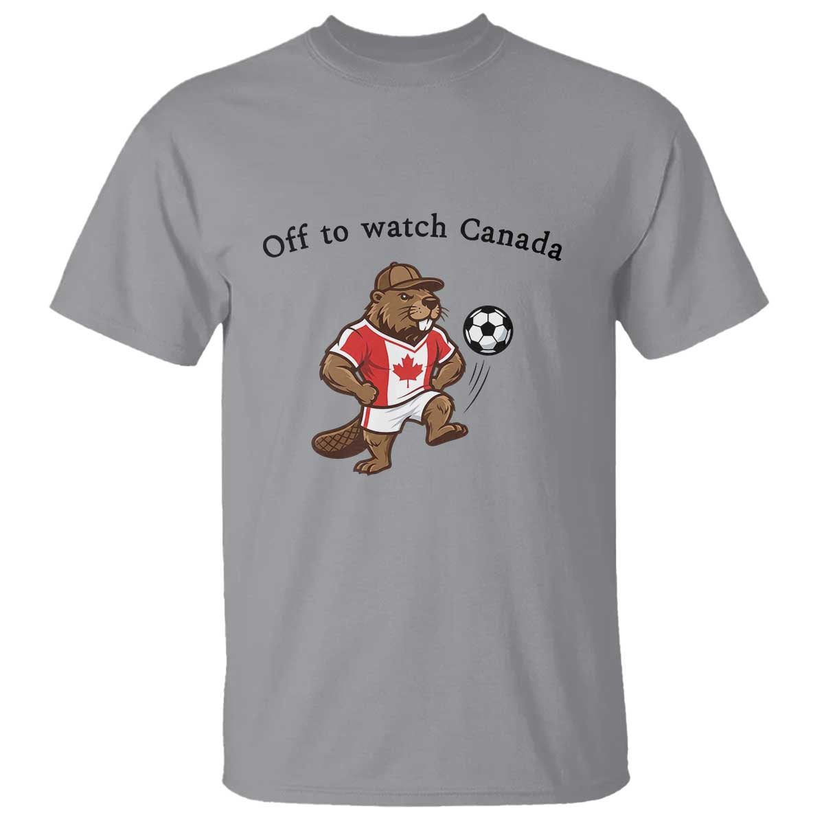 Off to Watch Canada T Shirt Patriotic Canadian Beaver Football Fan Gift
