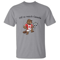 Off to Watch Canada T Shirt Patriotic Canadian Beaver Football Fan Gift