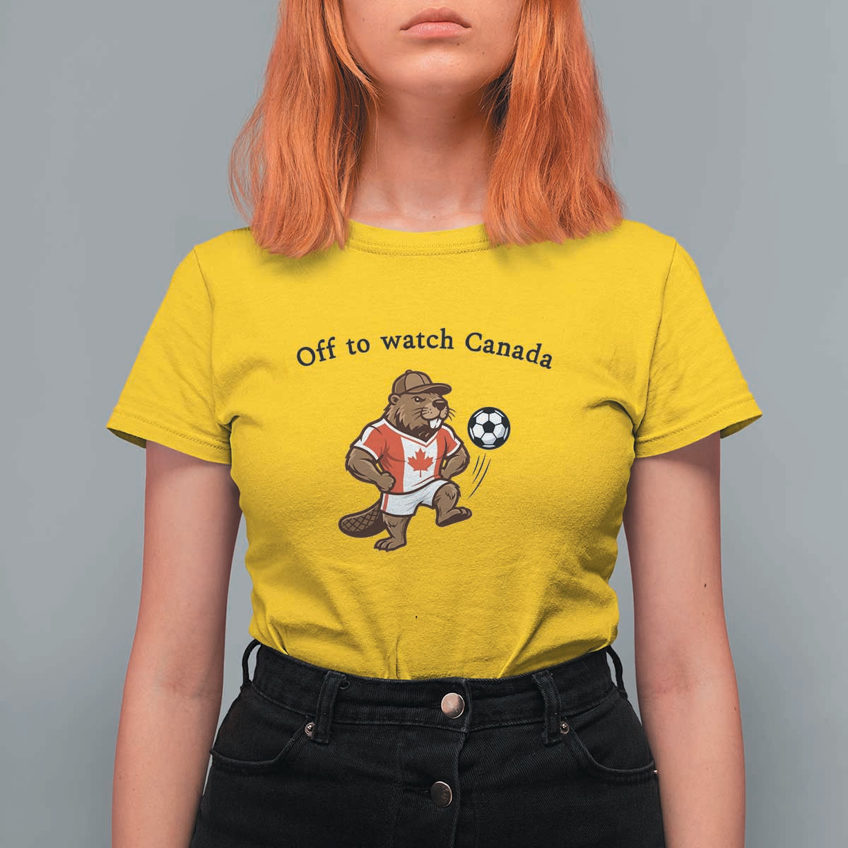 Off to Watch Canada T Shirt For Women Patriotic Canadian Beaver Football Fan Gift