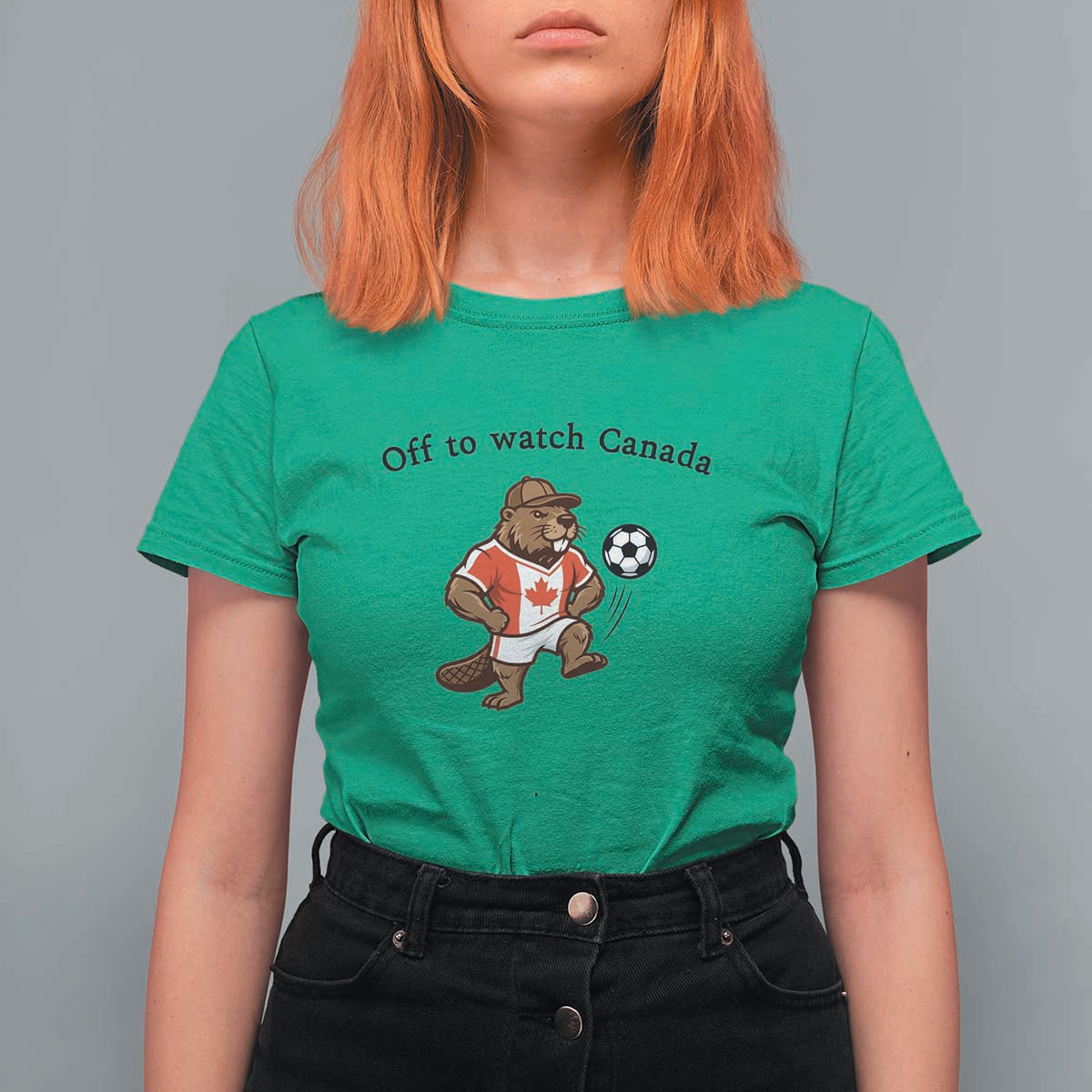 Off to Watch Canada T Shirt For Women Patriotic Canadian Beaver Football Fan Gift