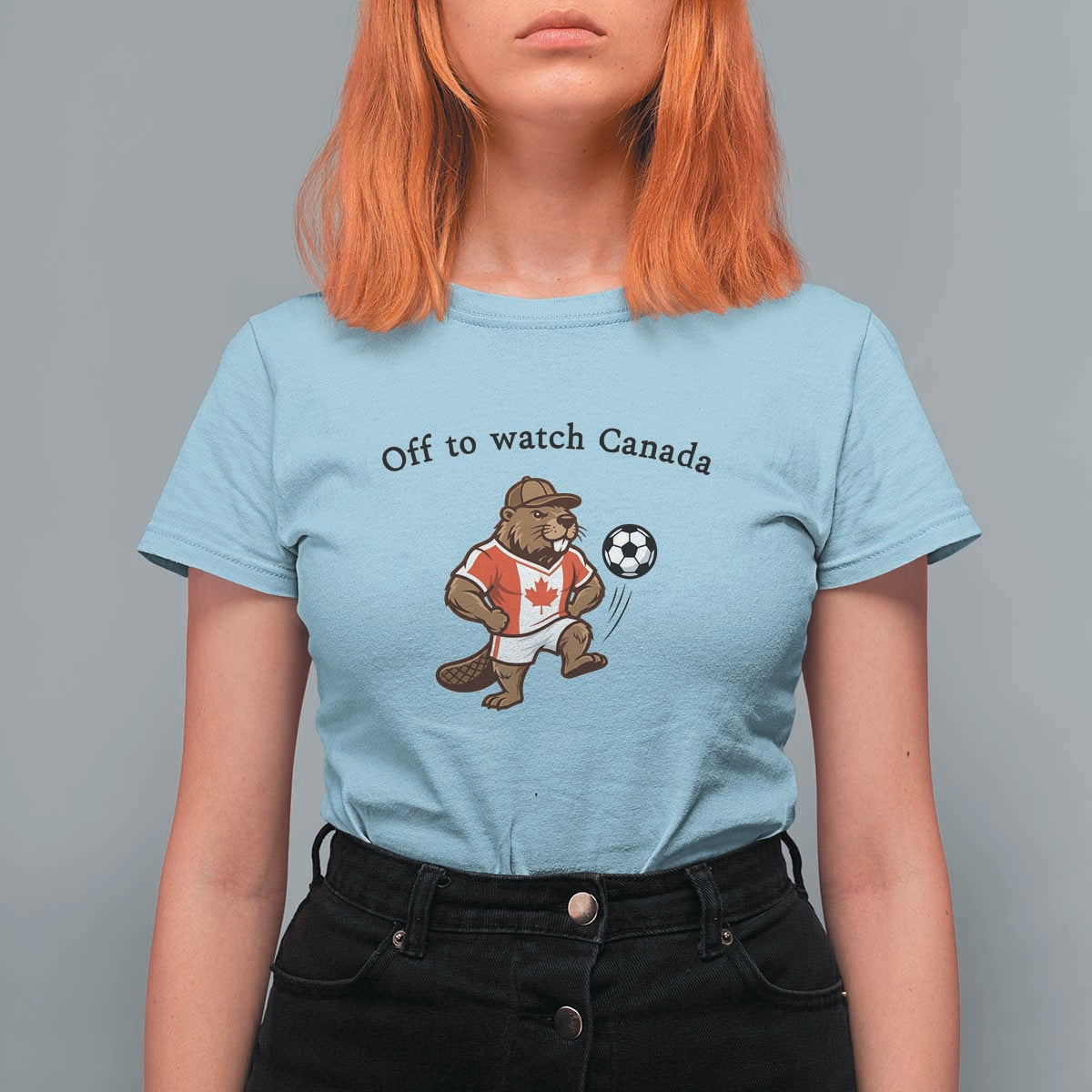 Off to Watch Canada T Shirt For Women Patriotic Canadian Beaver Football Fan Gift