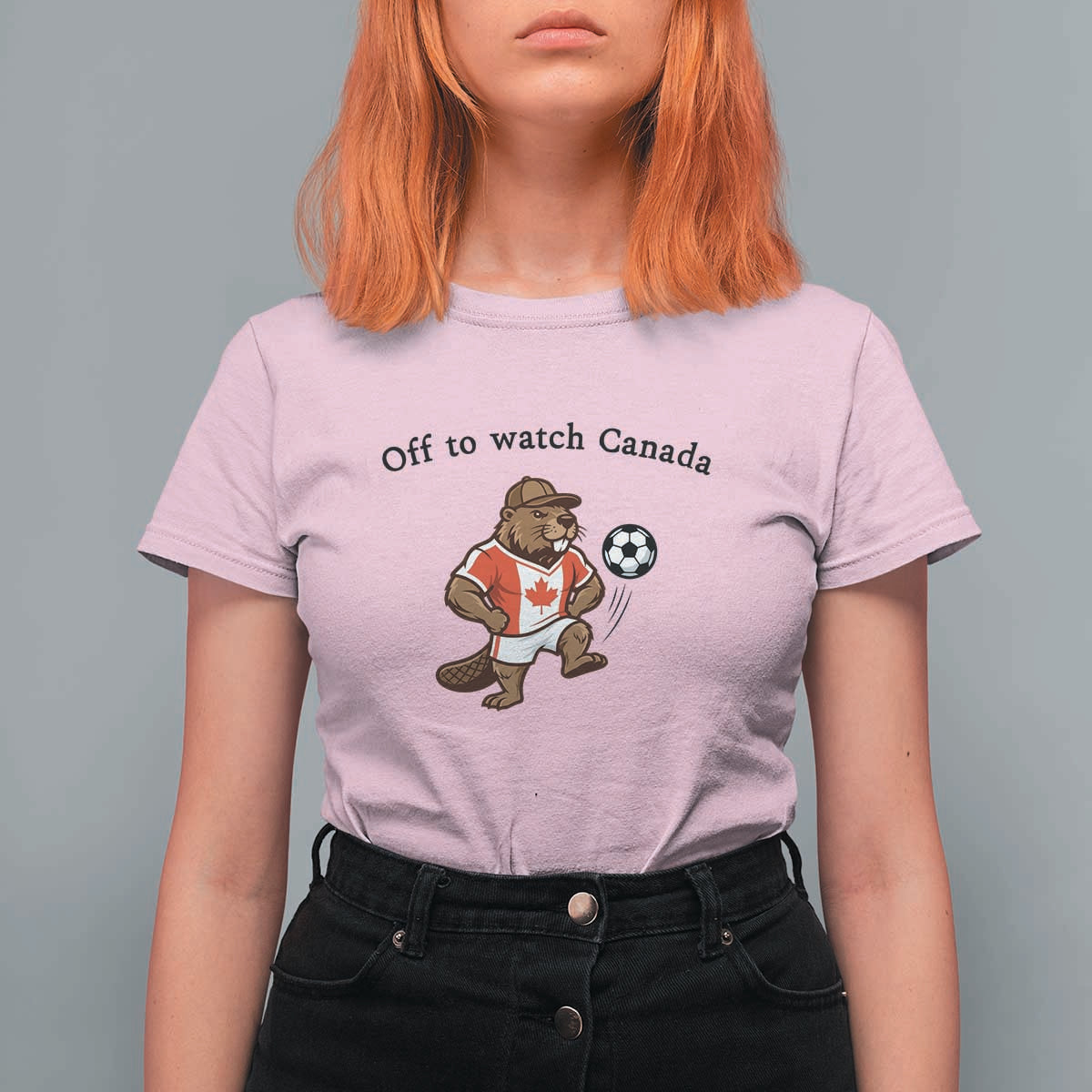Off to Watch Canada T Shirt For Women Patriotic Canadian Beaver Football Fan Gift