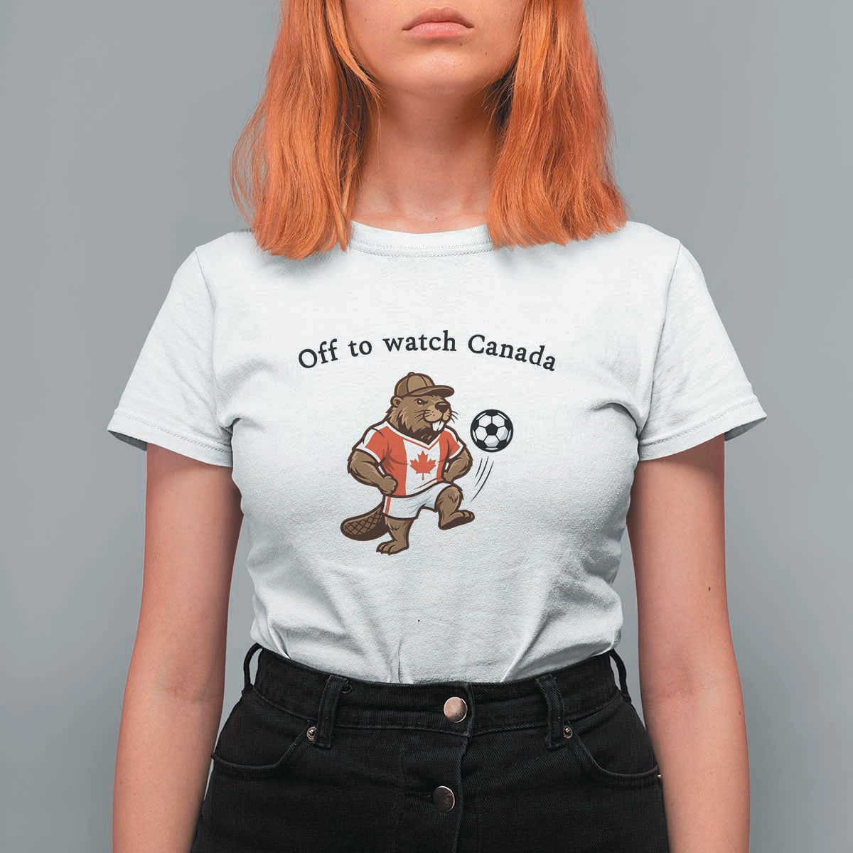 Off to Watch Canada T Shirt For Women Patriotic Canadian Beaver Football Fan Gift
