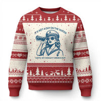 Funny Boat Captain Girl Ugly Christmas Sweater It Is Not A Day On The Lake Until My Dinghy Comes Out - Wonder Print Shop