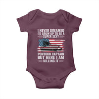 Funny Pontoon Captain Baby Onesie I Never Dreamed I Would Grow Up To Be Super Sexy - Wonder Print Shop