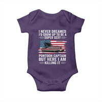 Funny Pontoon Captain Baby Onesie I Never Dreamed I Would Grow Up To Be Super Sexy - Wonder Print Shop