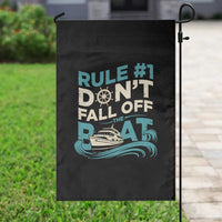 Funny Cruise Ship Garden Flag Rule Number One Do Not Fall Off The Boat - Wonder Print Shop