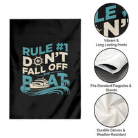 Funny Cruise Ship Garden Flag Rule Number One Do Not Fall Off The Boat - Wonder Print Shop