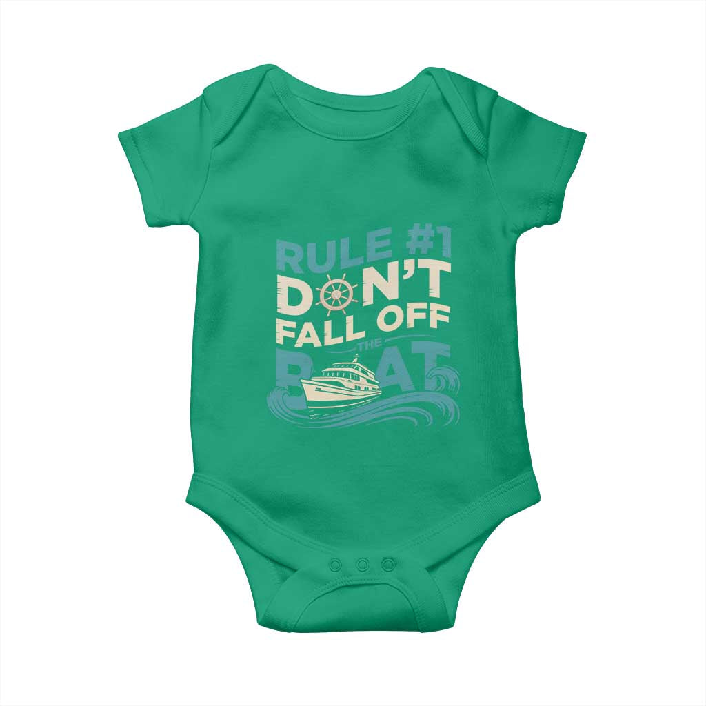 Funny Cruise Ship Baby Onesie Rule Number One Do Not Fall Off The Boat - Wonder Print Shop