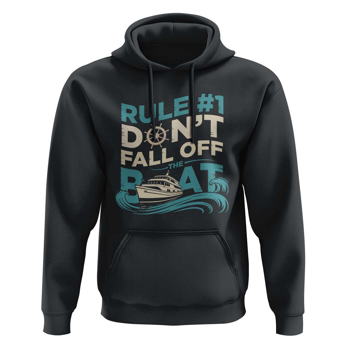 Funny Cruise Ship Hoodie Rule Number One Do Not Fall Off The Boat - Wonder Print Shop