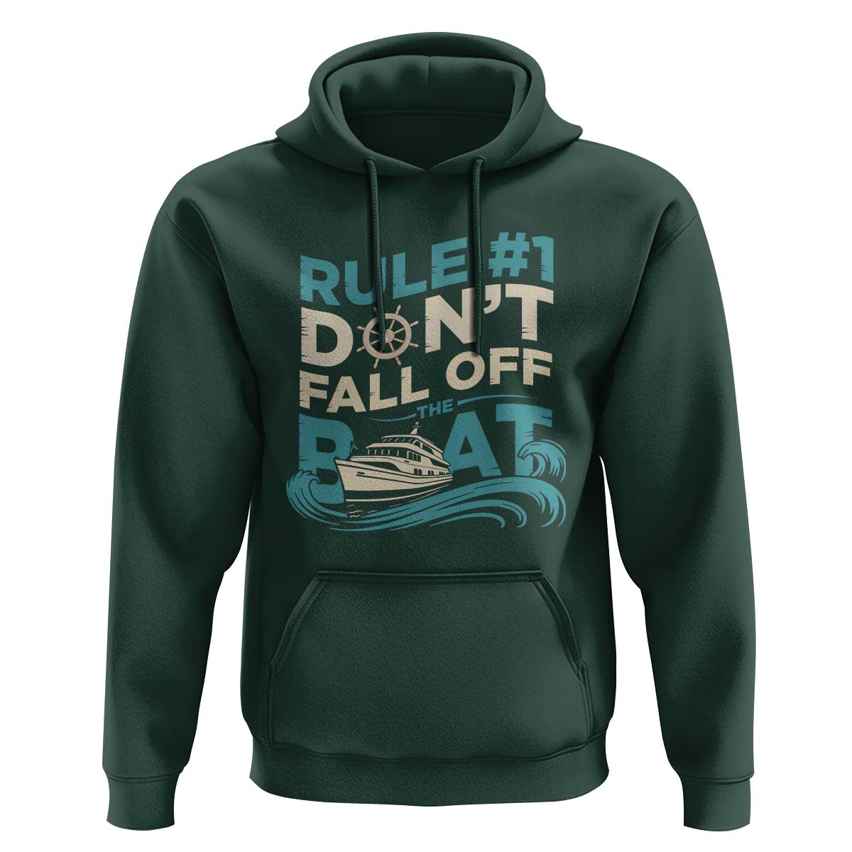 Funny Cruise Ship Hoodie Rule Number One Do Not Fall Off The Boat - Wonder Print Shop