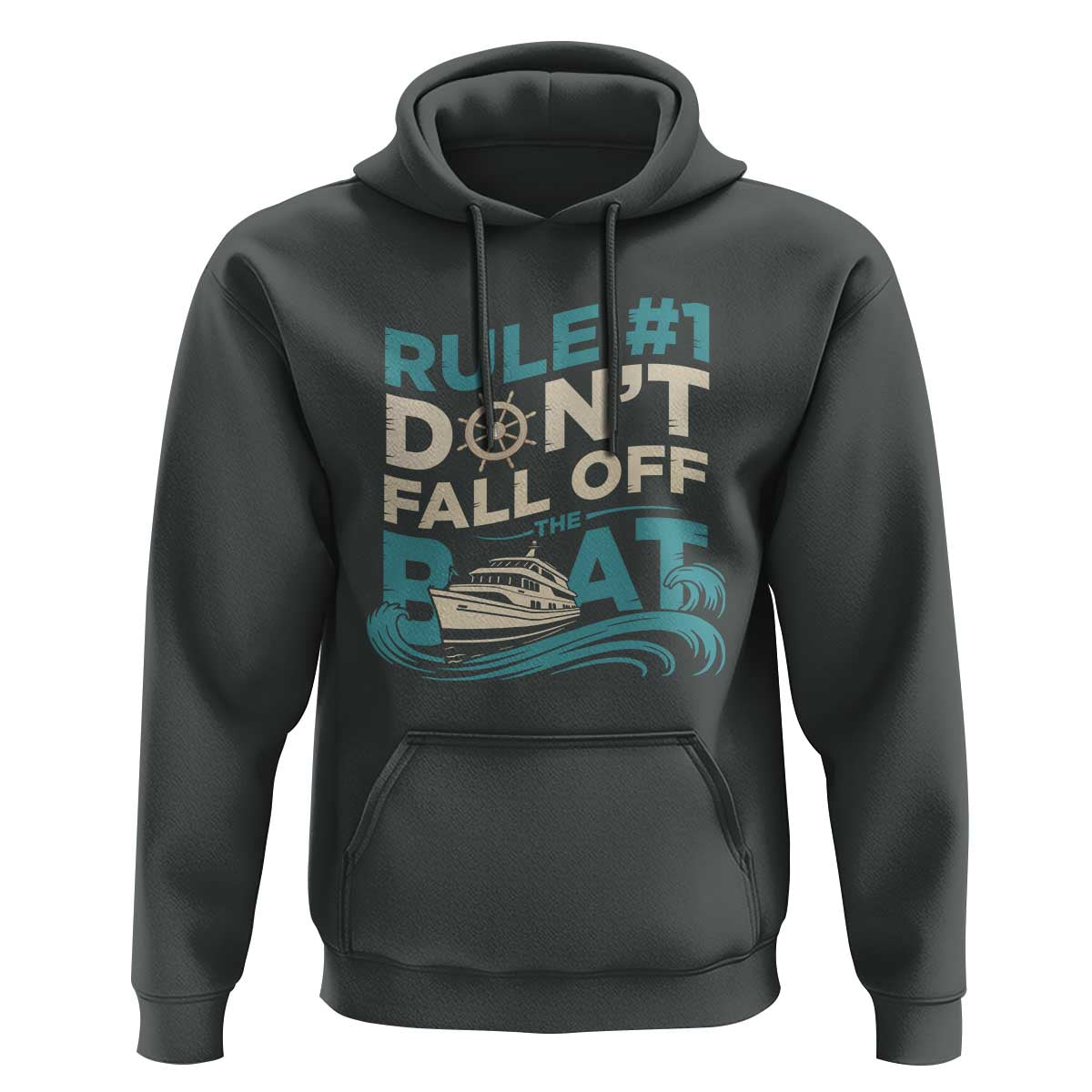 Funny Cruise Ship Hoodie Rule Number One Do Not Fall Off The Boat - Wonder Print Shop